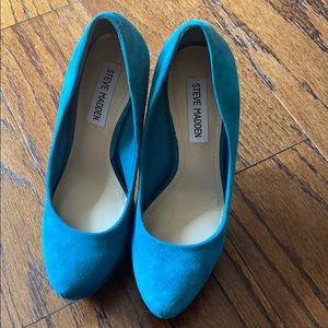 Steve Madden teal pumps